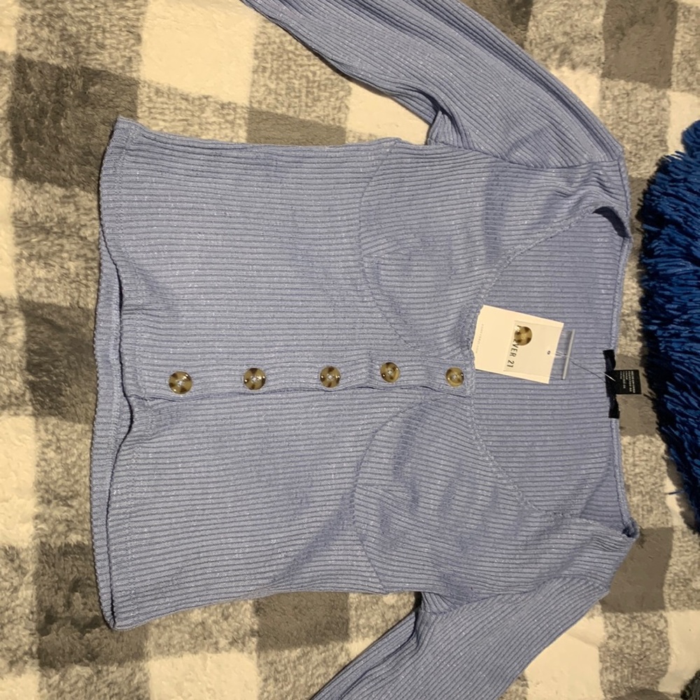 Forever 21 blue long sleeve top
